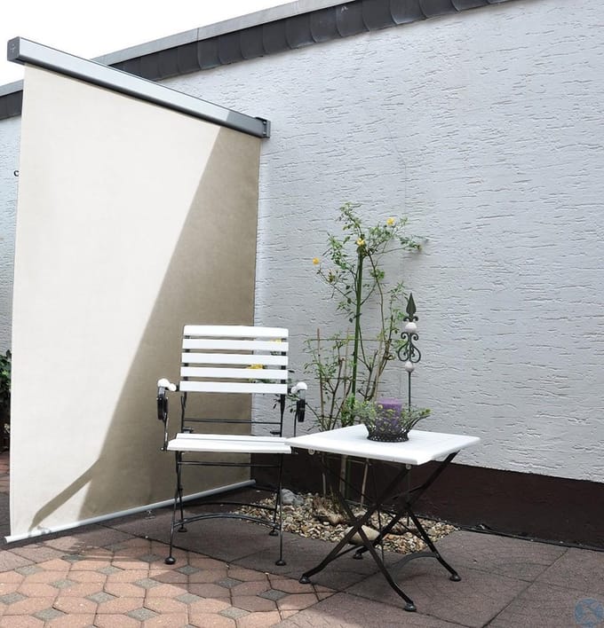 Leco Tuinscherm Leco Balkon oprolbaar windscherm - Naturel (lxh 200x150 cm)