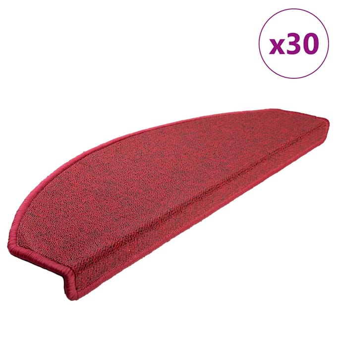 vidaXL - Zelfklevende - trapmatten - 30 - st - 65 - x - 24 - x - 4 - cm - Non-Slip - Rood