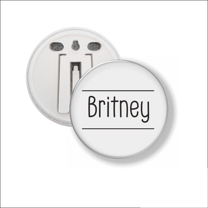 Button Met Clip 58 MM - Britney