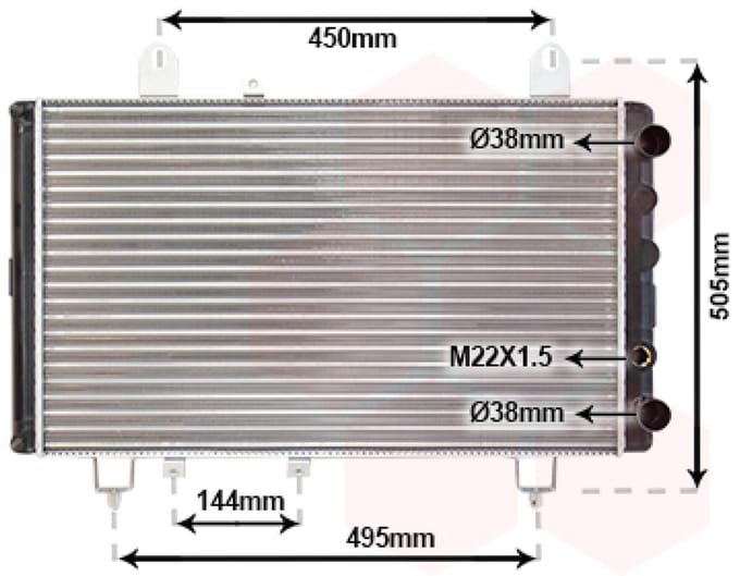 Van Wezel - RADIATOR VOOR CITROEN C25 1982-1994 1300G0