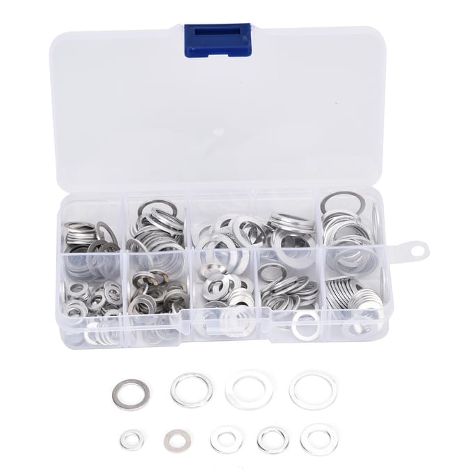 200 stuks Platte Ringen Aluminium Hittebestendig Accessoire Set Kit voor Onderhoud