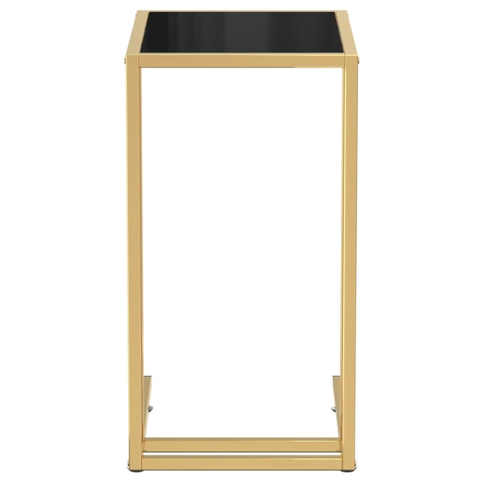 vidaXL - Computer - bijzettafel - 50x35x65 - cm - gehard - glas - zwart