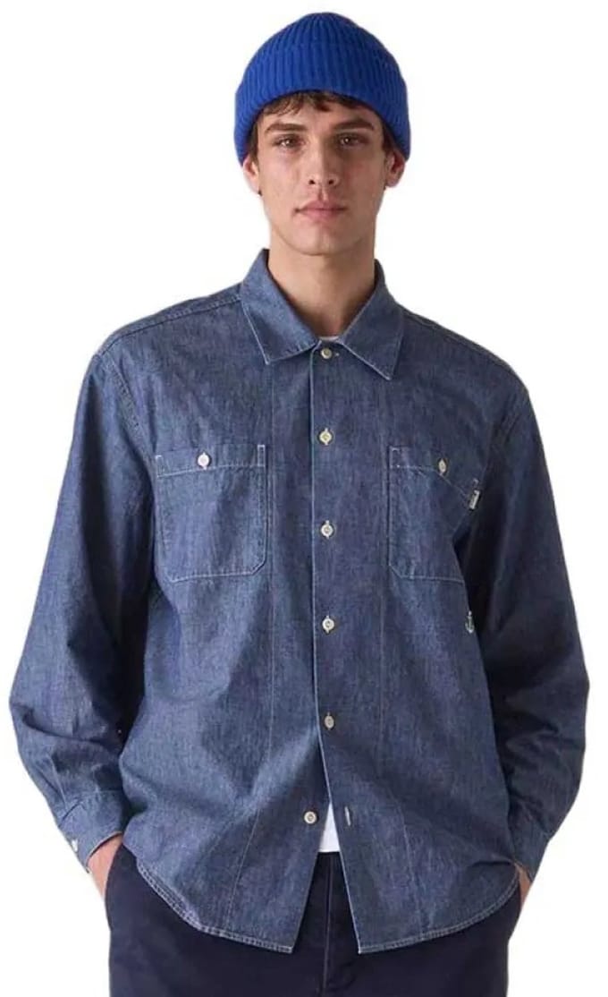 Dockers Dseries Overhemd Met Lange Mouwen Blauw XS Man