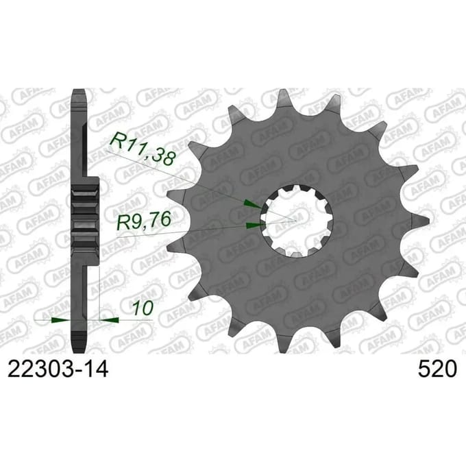 Tandwiel Afam 520 14 T