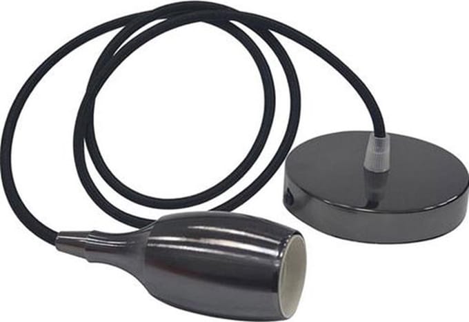 LED Hanglamp - Hangverlichting - Woby - Industrieel - Rond - Mat Zwart Aluminium - E27