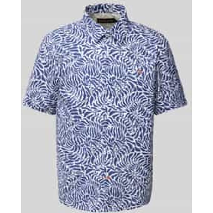 Slim fit vrijetijdsoverhemd met logostitching