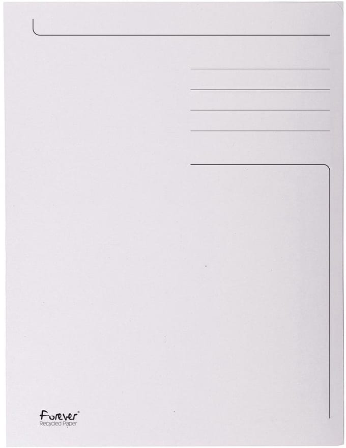 Exacompta 50x FOREVER® bedrukte map met 3 kleppen - 280gm2 - 24x32 cm voor A4 - Grijs - 448019E