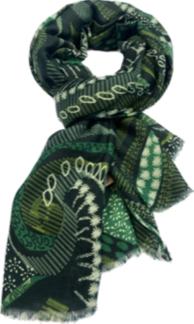 Leuke sjaal van mooi materiaal / 50% katoen met 50% viscose
