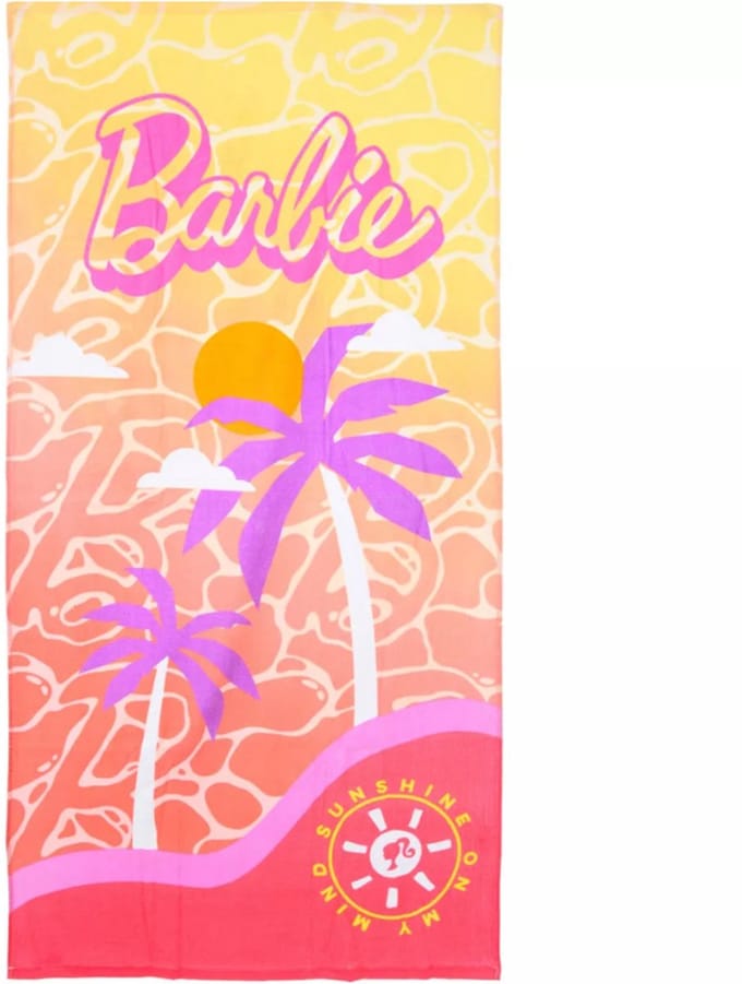 Barbie strandlaken Palmboom 70 x 140 cm - katoen