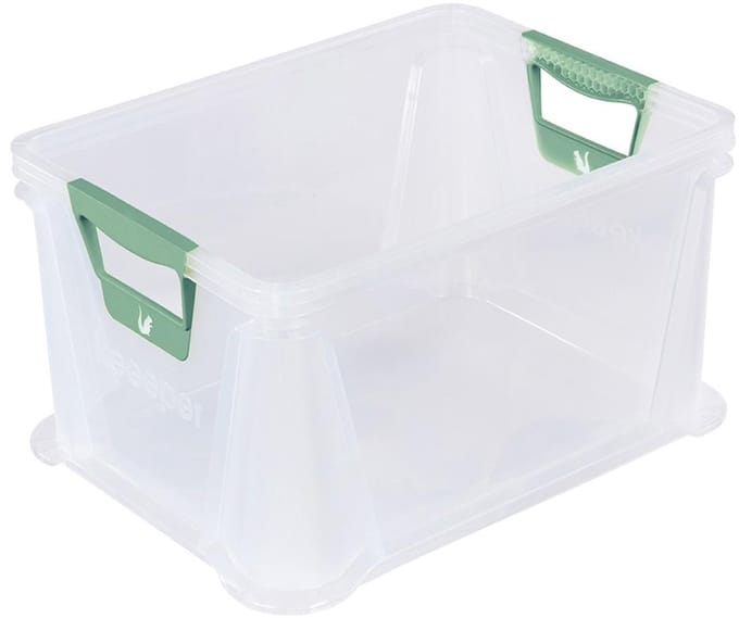 keeeper Opbergbox 'luis', 20 liter, transparant-grijs