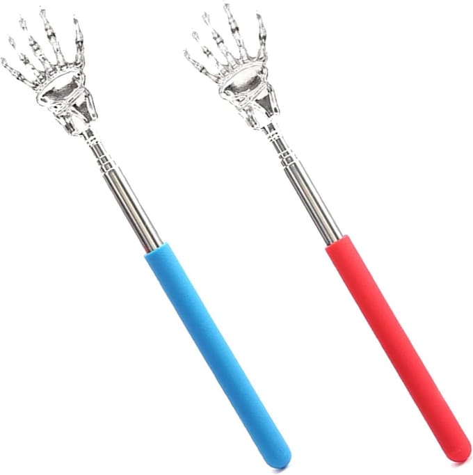 2 Stuks Telescopische Metalen Rugkrabbers voor Mannen en Vrouwen