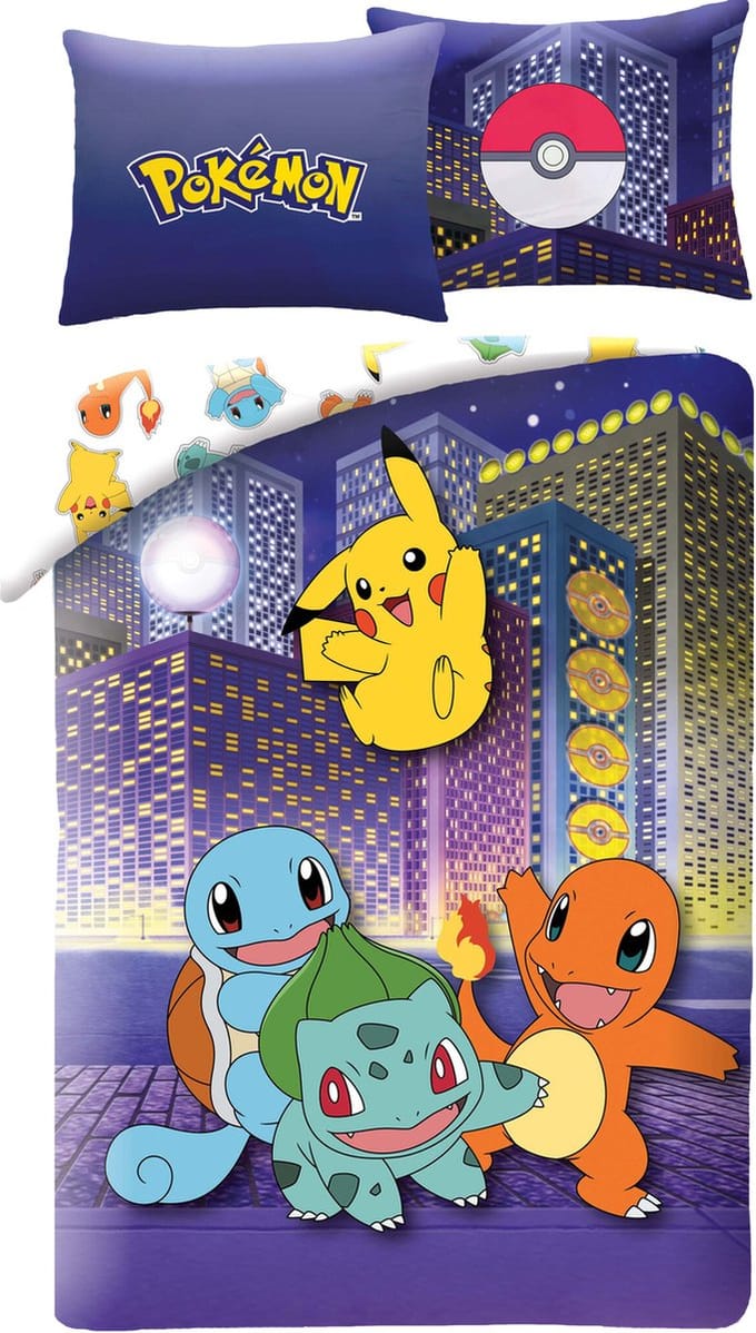 Pokémon Dekbedovertrek City 140 x 200 cm