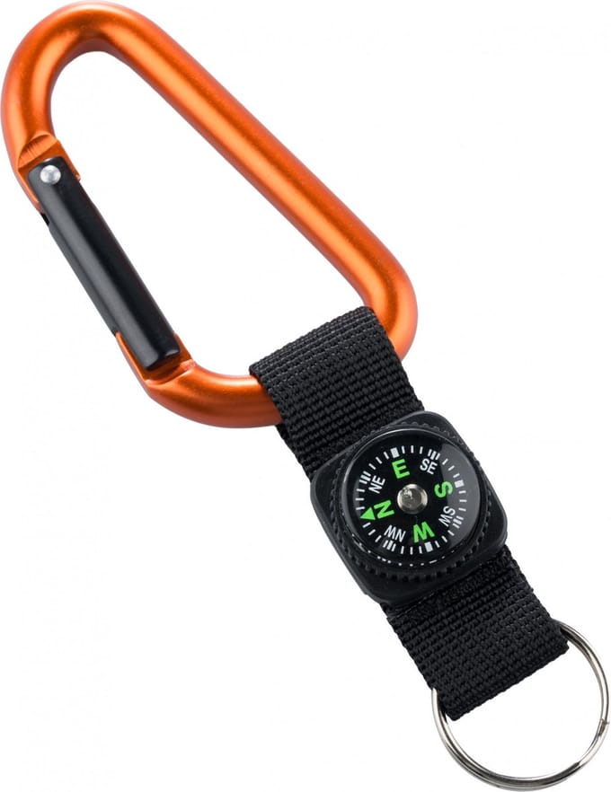 Munkees Kompas Met Karabijnhaak Oranje Unisex 12 Cm