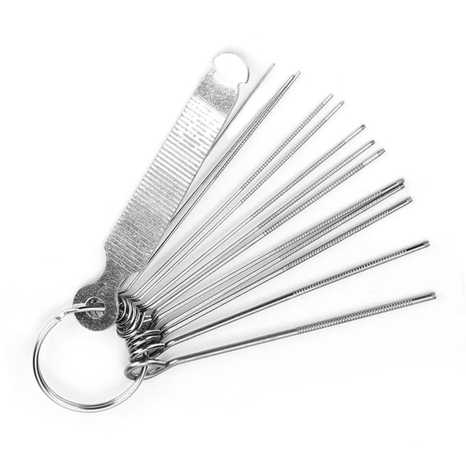 Gitaarbrug Zadelmoer Vijlen 13 Naalden Set Gereedschapsset Accessoire Ukelele white