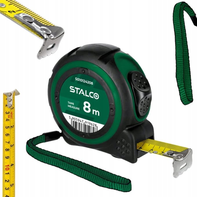 Stalco meetlint 8m x 25mm met blokkeerfunctie