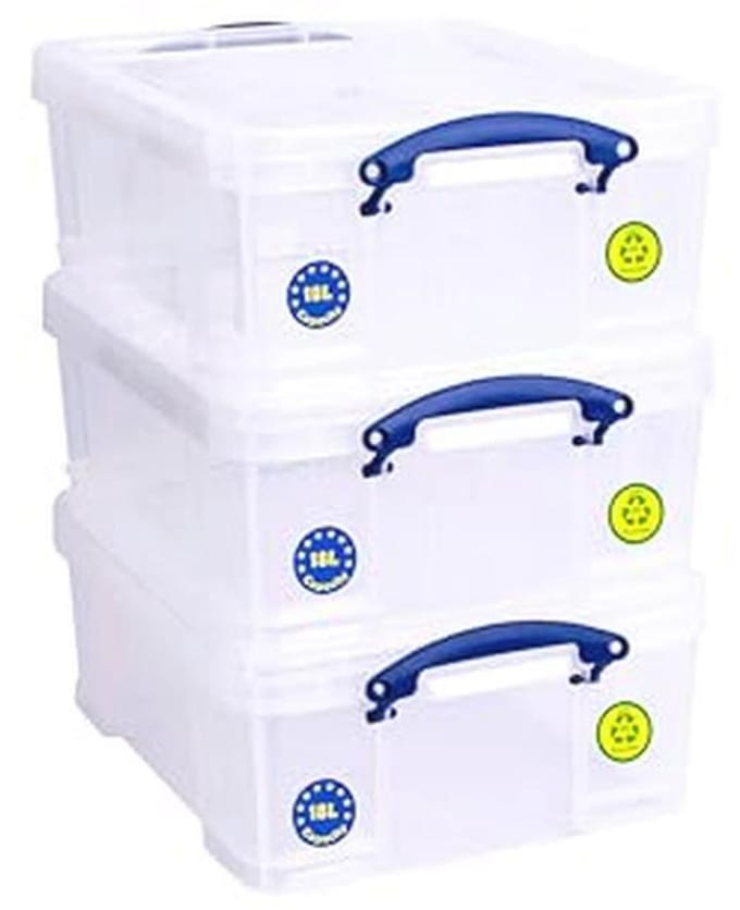 Opbergdoos 18 liter - Transparant - Voor CD's en DVD's - Stapelbaar en Temperatuurbestendig