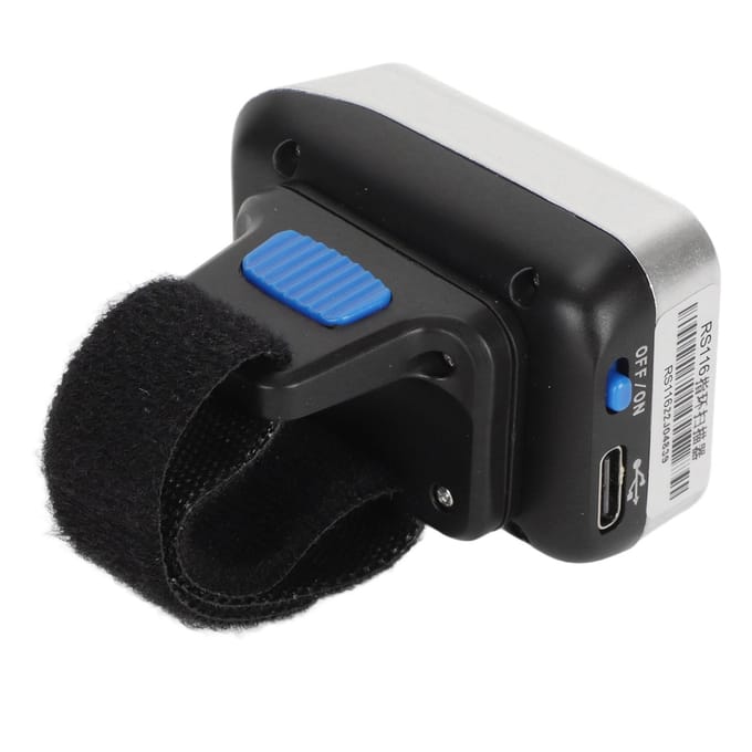 1D Bluetooth Draagbare Ring Barcode Scanner 270 Graden Rotatie 3 Connectiviteitsmodi Handsfree Mini gray