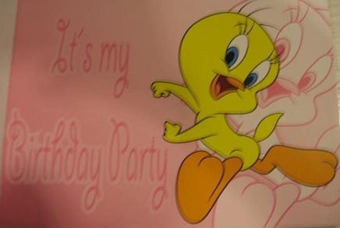 12 x uitnodiging Tweety