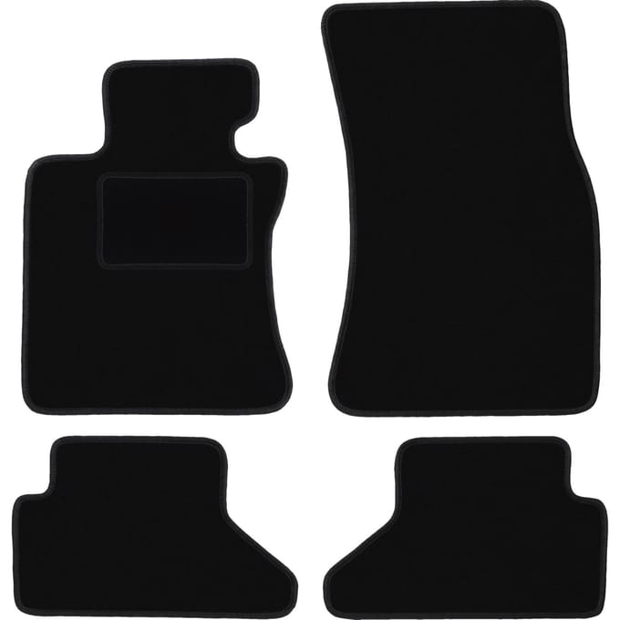 Zwarte velours vloermatten voor: BMW 6 E63 coupé (2003-2010)