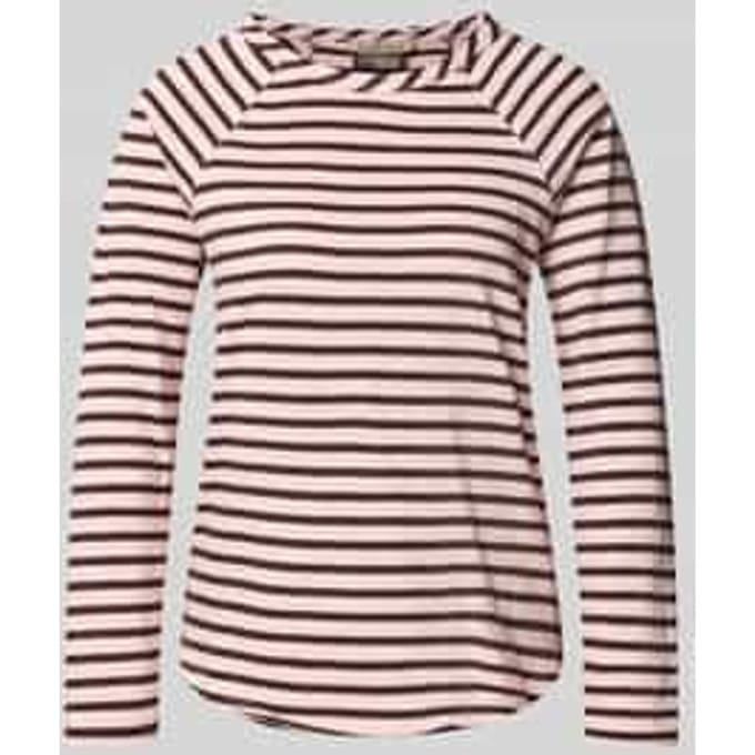 Shirt met lange mouwen met afgeronde zoom