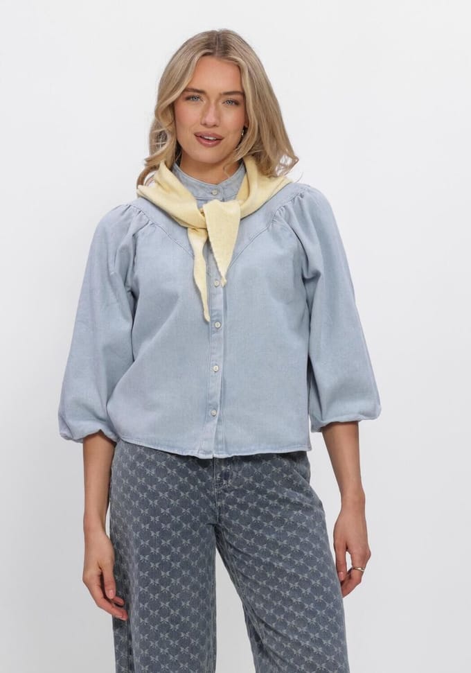 Minus Msnew Solene Denim Shirt Dames - Jurken - Lichtblauw - Maat 36