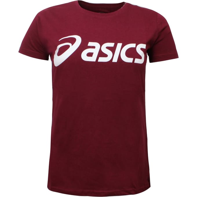 Asics Logo Dames Bordeaux T-Shirt