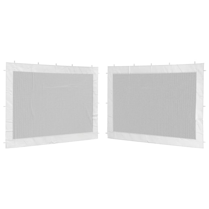 vidaXL - Tentwanden - 2 - st - gaas - wit - en - zwart