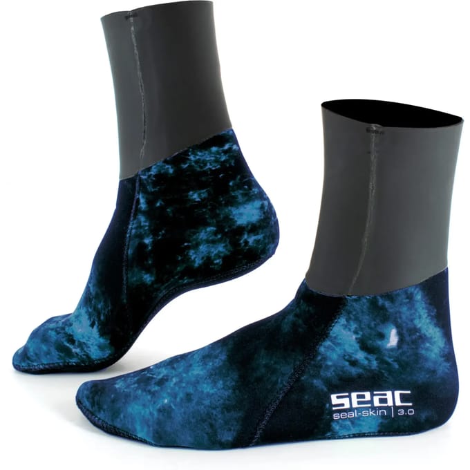 Seacsub Seal Skin Camo 3 Mm Duikbooties Blauw EU 43-44