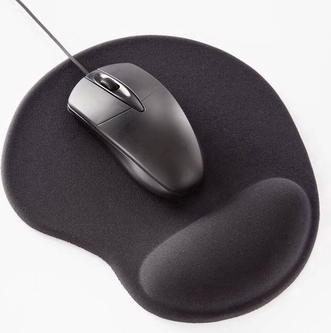 *** Muismat Comfort Black - Pols Ondersteuning - Muismat - van Heble® ***
