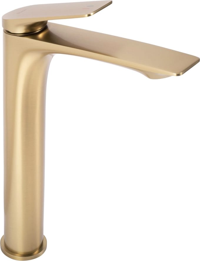 Rea Avalon Gold Brush High - Wastafelkraan - Goud