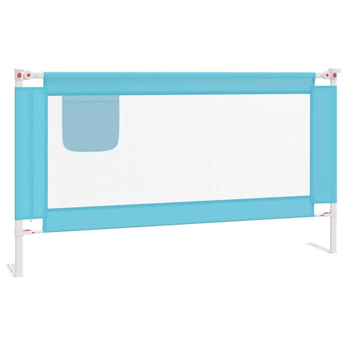 Barrière de lit pour tout-petit Bleu 150 x 25 cm Tissu