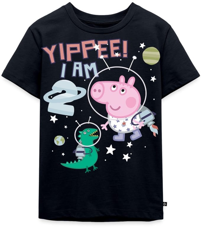 Peppa Pig 2e Verjaardag Schorsch Ruimtemissie Premium T Shirt Kinderen