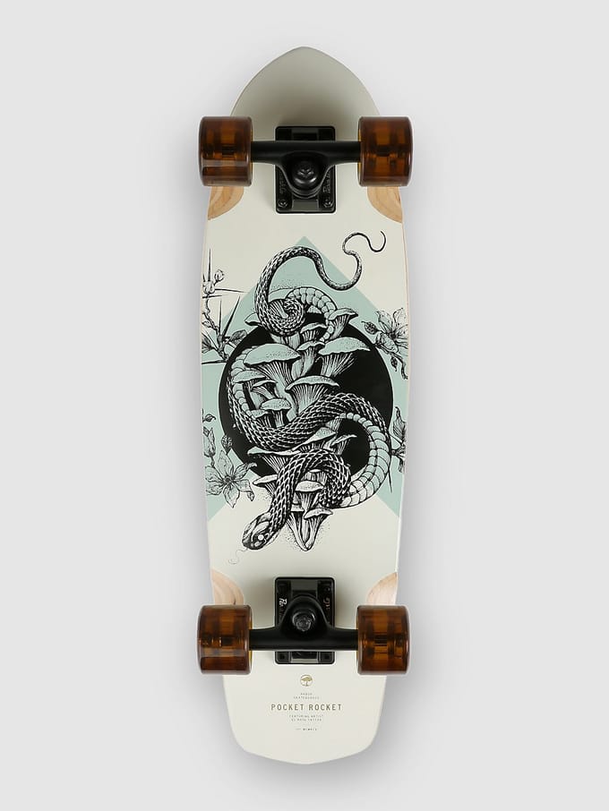 Arbor Bamboo Pocket Rocket White/Black 27 Cruiser