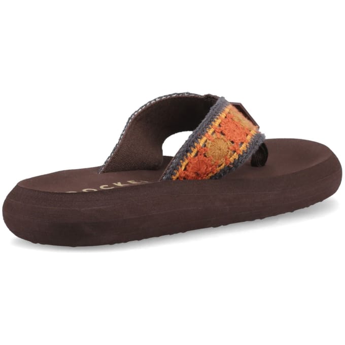 Rocket Dog Spotlight Marlow Textiel Vrouwen Bruin/Multi Flip Flops