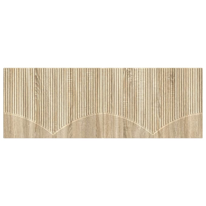 vidaXL - Wandgemonteerd - Hoofdbord - HOORN - Sonoma - Eiken - Bewerkt - hout