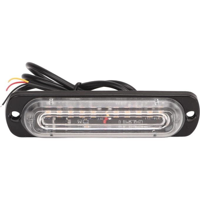 12V 24V Zijwaarschuwingslicht 36W Enkele Rij 10 Lichten Noodknipper Stroboscooplicht voor Vrachtwagens SUV's Voertuigen gray