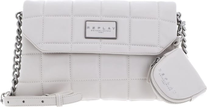 REPLAY Schoudertas Crossbody Bag Ice White Wit