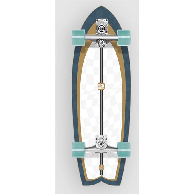 Long Island Longboards Checker 30"x9.75"x19" Surfskate patroon