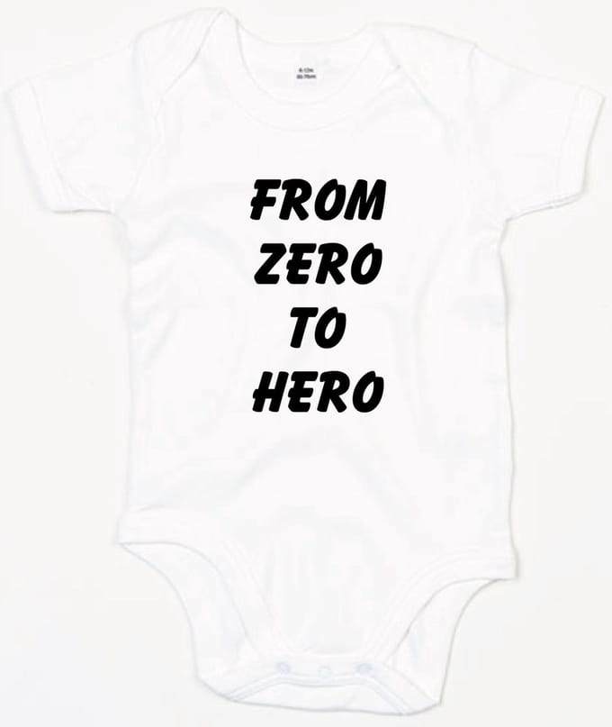 Rompertje From Zero To Hero-Wit-0-3 Maanden