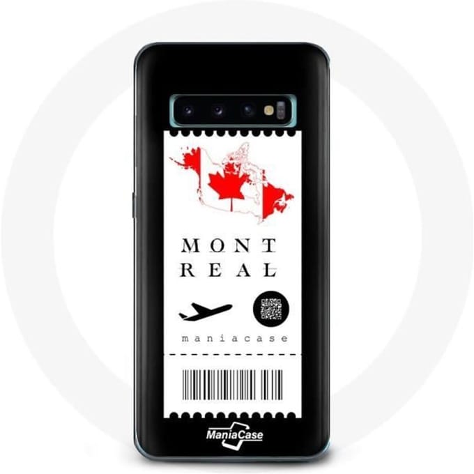 Coque pour Samsung Galaxy S10 Plus Billet d'avion Montréal Canada