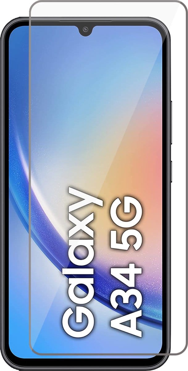 Screenprotector geschikt voor Samsung Galaxy A34 - Gehard Glas Beschermglas Tempered Glass Screen Protector