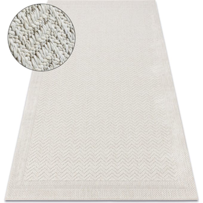 Kleden Rugsx Tapijt ORIGI 3739 crème - Kader, visgraat 155x220 cm