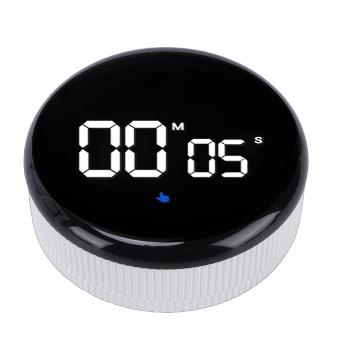 Digitale Keukentimer Magnetische Countdown Countup Timer met Groot LED-Display USB Oplaadbaar Eenvoudig voor Koken Bakken wit