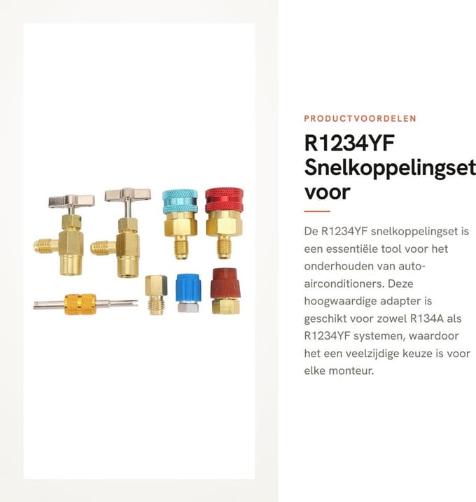 Dailygoods - R1234YF Snelkoppelingset voor Auto-Airconditioners
