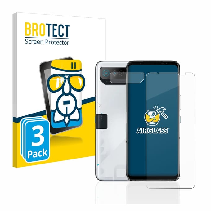 Screenprotector 3 Stuks voor ASUS ROG Phone 7 Ultimate (Voor+Camera) Beschermglas transparant