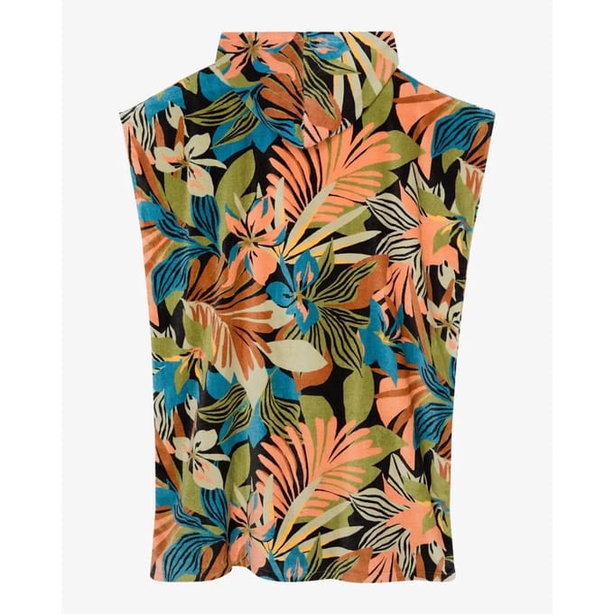 Vrouwelijke geprinte poncho met capuchon Billabong