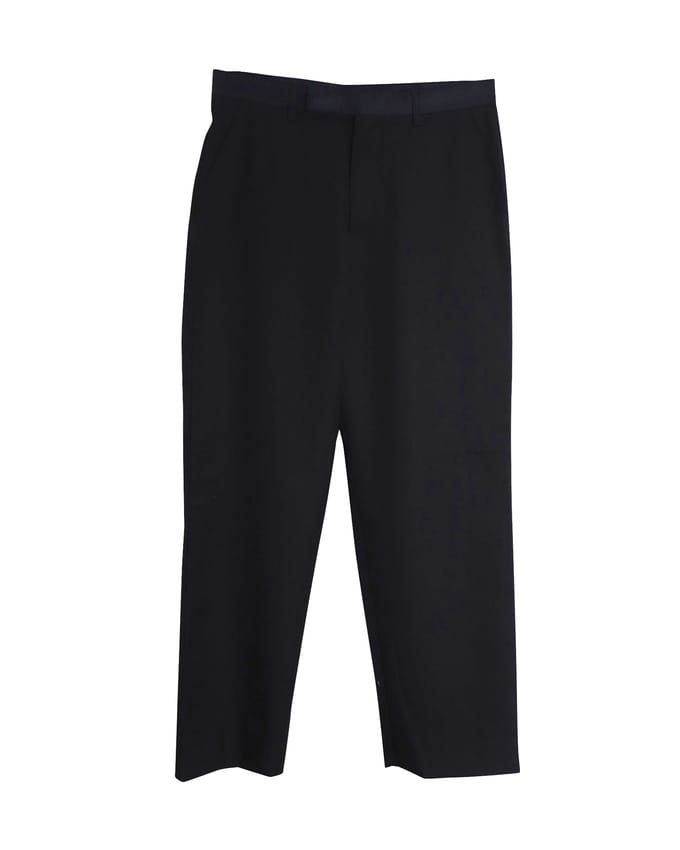 Prada Triangle Logo Broek in Zwart Wol