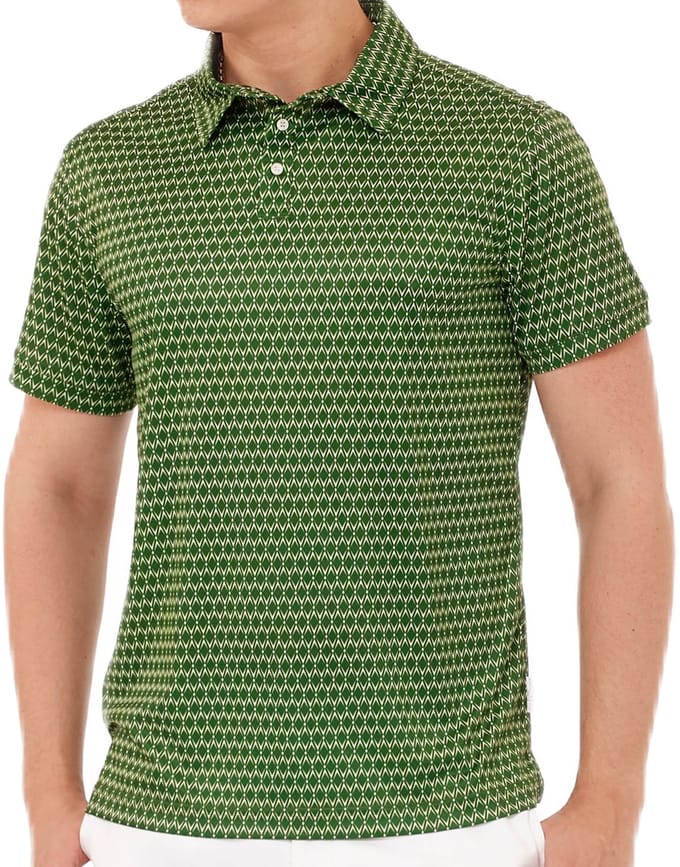 Func Factory mannen Polo Zig Zag groen maat M