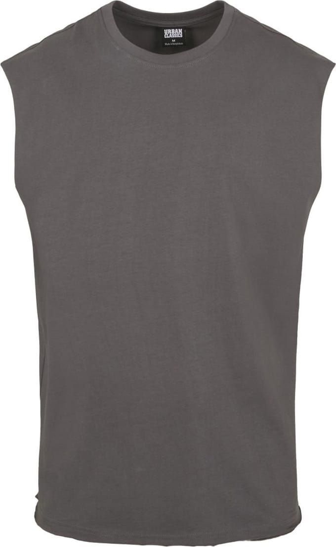 Urban Classics - Open Edge Mouwloos shirt - 4XL - Grijs
