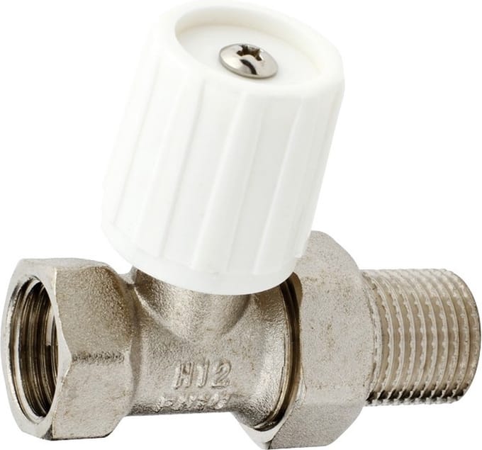 Radiatorconnect manuele radiatorkraan 1/2" x 1/2" recht.